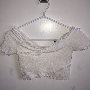 White crop top